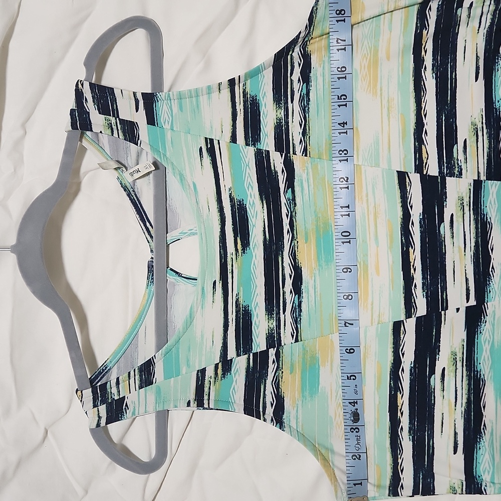 Mudd Green and White Sleeveless Sundress, XL - Picture 6 of 7